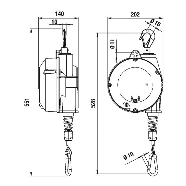 TECNA Balancer-Zugentlastung Serie 9354G-9359G