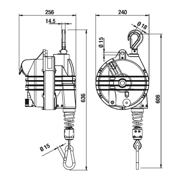 Balanser odciążnik TECNA seria 9370G-9371G