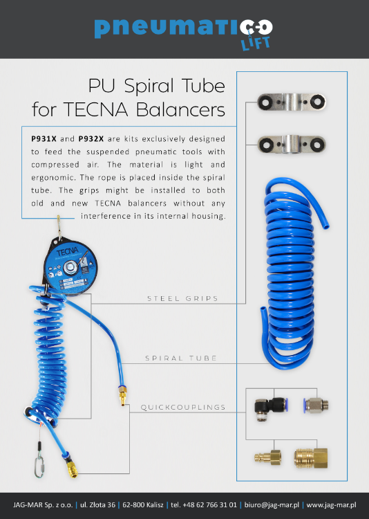 PU-Spiralschlauch für TECNA-Federzüge (ENG)