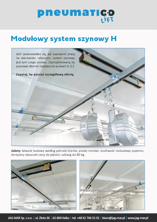 PNEUMATICO Lift modulares Schienensystem Flyer